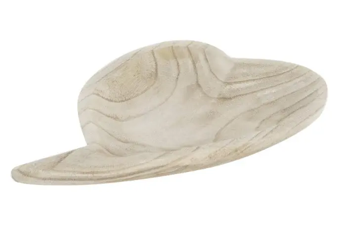 CENTERPIECE PAULOWNIA 35X24X4 HEART NATURAL       