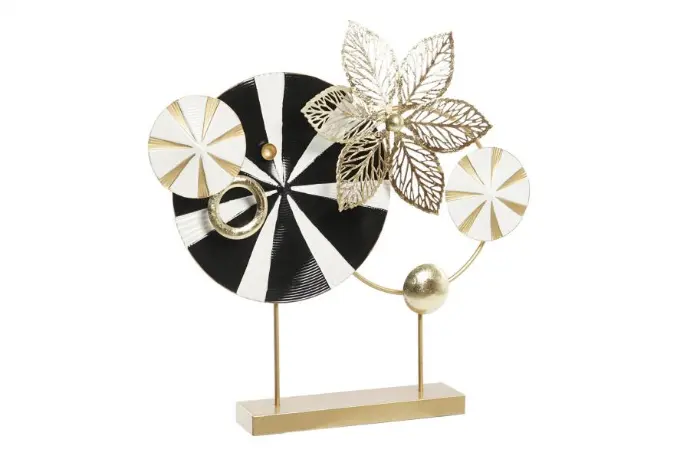 DECORATION METAL 62X9X61,6 MODERN BLACK           